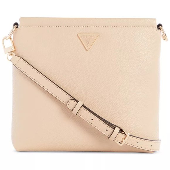 GUESS Emiliya Tourist Small Crossbody Messenger Style Handbag TAUPE - Picture 1 of 9